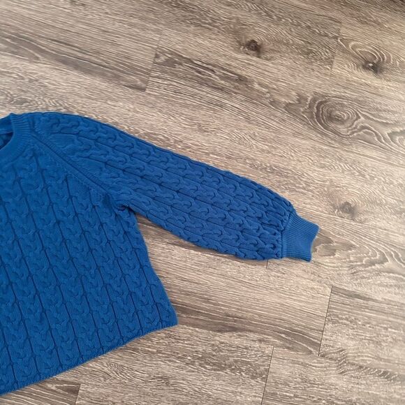 J. Crew Slightly Cropped Cable Balloon Sleeve Sweater - Picture 8 of 9
